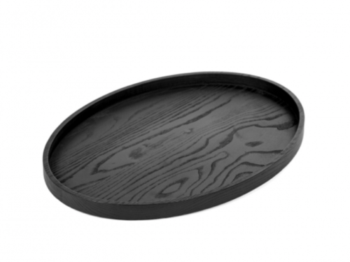 Ovaal dienblad - zwart gecarboniseerd