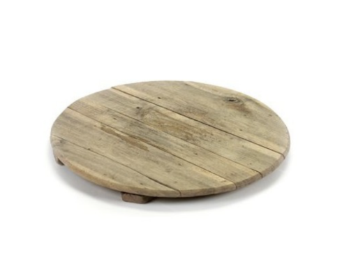 Rond dienblad - vergrijsd - diameter 35cm